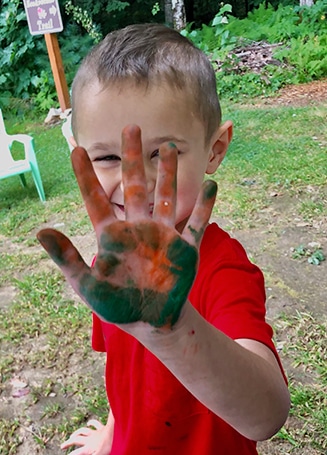 Kid Painted Hand WSS